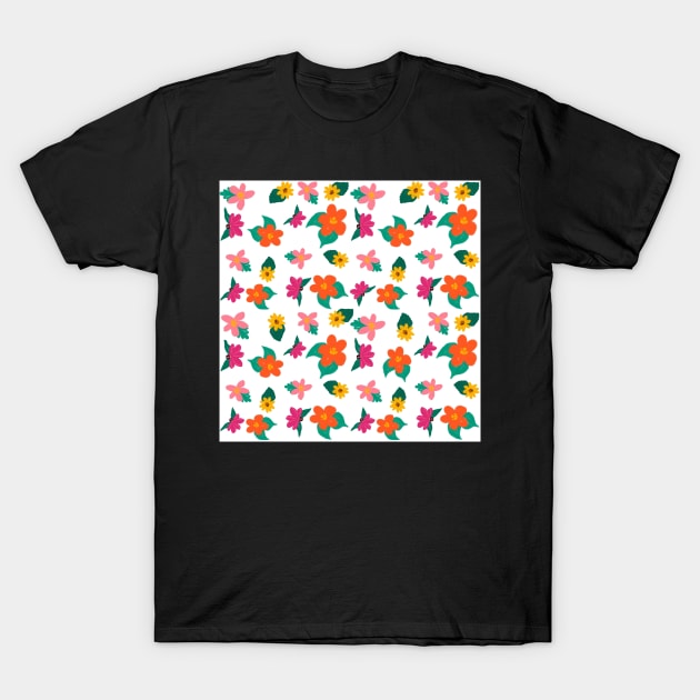 Colorful Floral T-Shirt by CarrieBrose